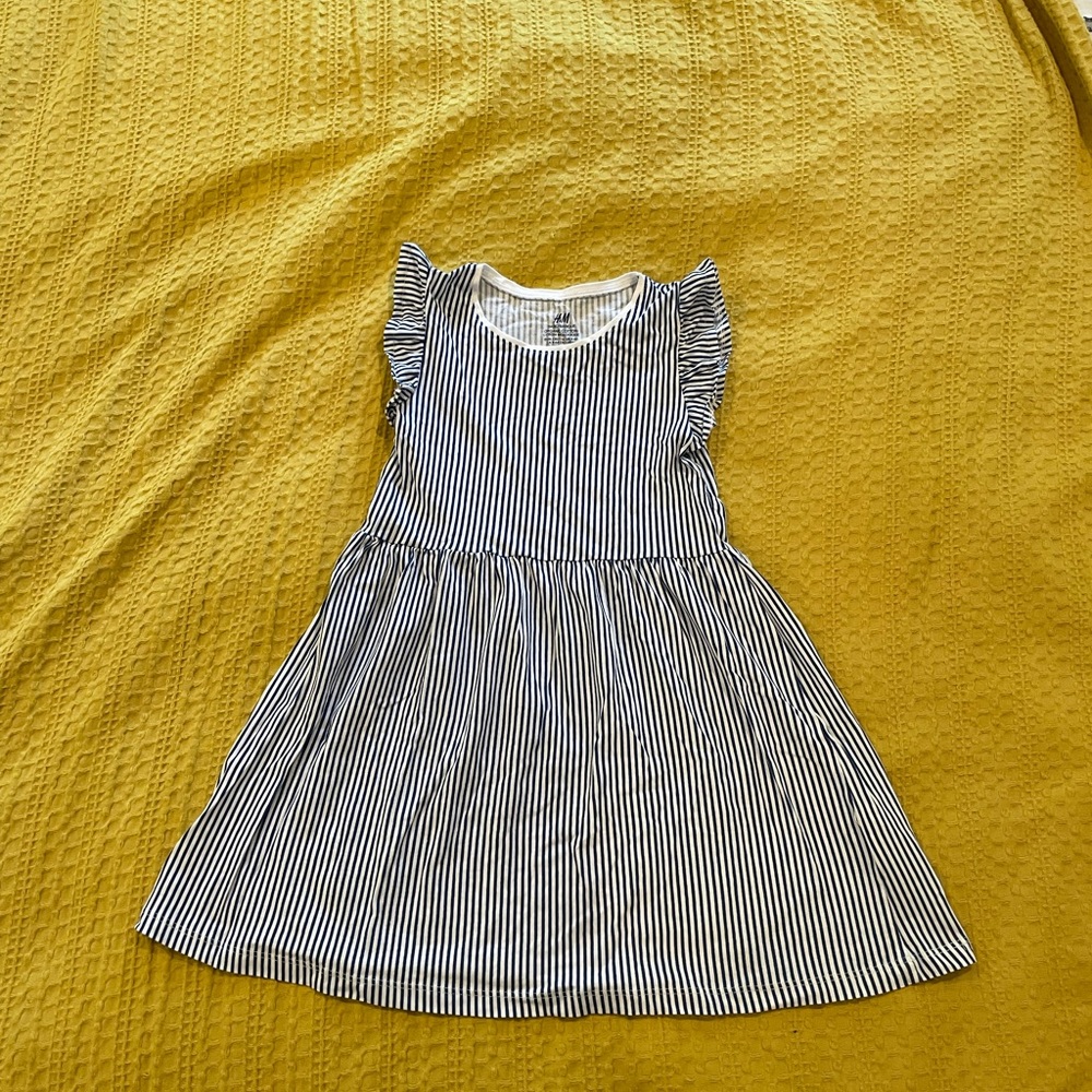 H&M navy striped dress barely worn 4-6